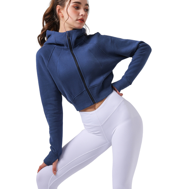  Roupas de esportes quentes de lã de lã Clupolas de suéter solto de fitness esportes de fitness com encapuzados