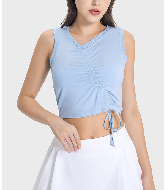 Tanque esportivo ao ar livre feminino Tampa esportiva confortável vestido de ginástica respirável