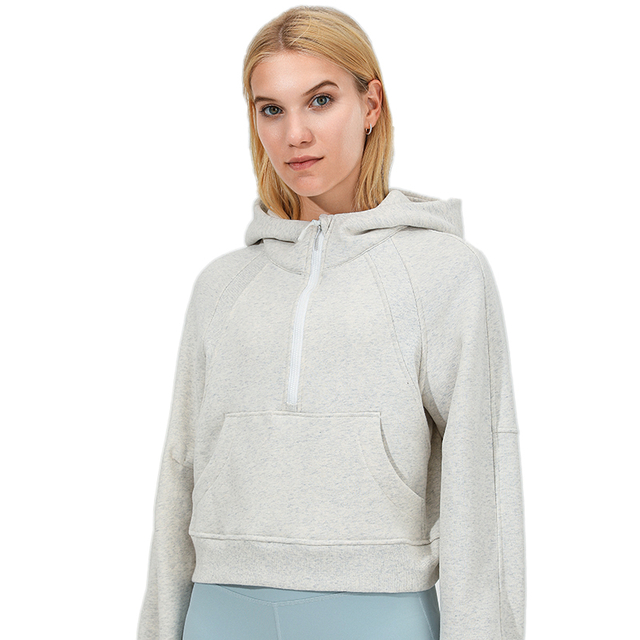 Selto de moletom solto personalizado de alta qualidade Treino de lã Anti-Wrinklet Top Sports Ladies Hoodie