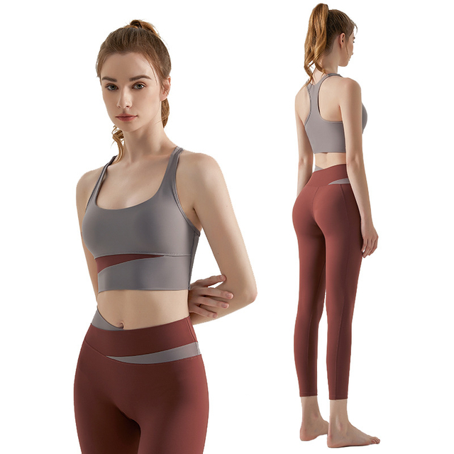 Yoga define fitness feminino sutiã esportivo e leggings yoga roupes women women conjuntos