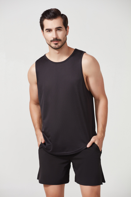 Ginásio seco ginástica executando singlet colorido de cor sólida suor O-pescoço ostentinos de fitness de fitness respirável tampas de tanque em branco